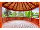 Interior view of a gazebo offering a serene space to enjoy garden and backyard views at 1649 Woodstock Dr, Brownsburg, IN 46112