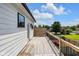 This outdoor wooden deck features wood and iron railings at 19 E Regent St, Indianapolis, IN 46225