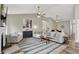Comfortable living room with vaulted ceiling, ceiling fans, and stylish decor at 247 Verdant Dr, Cicero, IN 46034