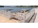 Scenic waterfront access point with concrete stairs and decorative railings at 247 Verdant Dr, Cicero, IN 46034