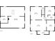 Detailed floor plan showcasing the layout and dimensions of both floors at 2606 Raible Ave, Anderson, IN 46011