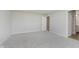 Bedroom showcasing gray carpet, closet and view to ensuite bathroom at 2693 Penn Ave, Plainfield, IN 46168