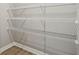 Walk in closet space with installed storage shelving at 2693 Penn Ave, Plainfield, IN 46168