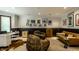 Contemporary living room featuring stylish furniture, black and white wall art, and hardwood floors at 410 Somerset W Dr, Indianapolis, IN 46260