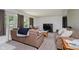 Cozy living room with neutral carpet and large windows at 4232 Linden Ln, Anderson, IN 46011