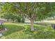 Large backyard with mature trees, lush greenery, and serene views at 4818 Arabian Run, Indianapolis, IN 46228