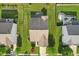 Aerial top-down view of the house and landscaping at 5560 Goodwin St, Indianapolis, IN 46234