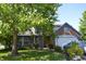 Charming two-story home featuring brick accents, inviting front porch, and well-manicured lawn at 6056 Blackley Ct, Indianapolis, IN 46254