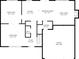 Detailed floor plan showcasing layout of rooms, including kitchen, living spaces, garage and laundry at 6056 Blackley Ct, Indianapolis, IN 46254