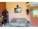 A view of the living room with art hanging on the wall at 6056 Blackley Ct, Indianapolis, IN 46254