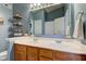 Bright bathroom with dual sink vanity and hanging towel at 7452 Lace Bark Ct, Avon, IN 46123