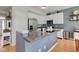 Well-lit kitchen features white cabinets, stainless steel appliances, and a spacious island at 7452 Lace Bark Ct, Avon, IN 46123