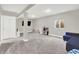 Spacious basement featuring neutral carpet, natural light, and ample room for activities at 8266 Glacier Ridge Dr, Fishers, IN 46038