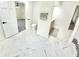 Bright bathroom featuring marble floors and modern fixtures at 897 Copperwood Dr, Carmel, IN 46033