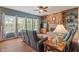 Inviting living room featuring a brick fireplace, hardwood floors, and abundant natural light at 1029 Bridgeport Dr, Westfield, IN 46074