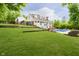 Expansive backyard with a well-manicured lawn and mature trees, providing ample space at 10627 Indian Lake S Blvd, Indianapolis, IN 46236