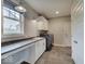 Well-equipped laundry room with sink, counter space, and modern washer/dryer at 11521 Willow Bend Dr, Zionsville, IN 46077