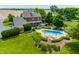 A large property with a beautiful pool and yard and stunning Victorian home at 11705 N Shelby 700 W, New Palestine, IN 46163
