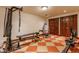 Home gym featuring weight lifting equipment and a rowing machine at 11705 N Shelby 700 W, New Palestine, IN 46163