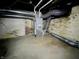Unfinished basement with exposed ductwork and cement floor at 1247 Wright St, Indianapolis, IN 46203