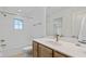 Bright bathroom featuring a tub, shower, and wood vanity with white countertop and gold hardware at 14866 E Keenan Cir # Lot 38, Westfield, IN 46074