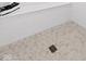 Modern tiled shower showcasing mosaic floor tiles and a built-in bench at 14866 E Keenan Cir # Lot 38, Westfield, IN 46074
