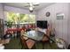 Charming sunroom with a glass table and a view of the outdoors at 1602 Queensbridge Sq # 7, Indianapolis, IN 46219