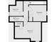 Floor plan showing layout of second floor with bedrooms, bathroom and closets at 2006 N Olney St, Indianapolis, IN 46218