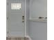 Interior view of the home's entry door with paneled construction and attractive hardware at 2010 Alexandria Dr, Greenfield, IN 46140