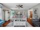 Spacious living room showcasing a stylish decor, fireplace, and comfortable furnishings at 2021 Chestnut St, Columbus, IN 47201