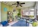 Inviting sunroom featuring wicker seating, plants, and ample natural light at 2021 Chestnut St, Columbus, IN 47201