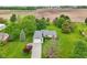 Expansive aerial view showcasing the home, surrounding greenery, and peaceful countryside setting at 3020 E 400 S, Lebanon, IN 46052
