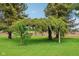 Picturesque backyard featuring a lush, vine-covered pergola, adding charm and shade at 3020 E 400 S, Lebanon, IN 46052