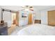 Primary bedroom features a ceiling fan, TV and an en suite bathroom at 3020 E 400 S, Lebanon, IN 46052