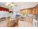 Charming eat-in kitchen with views into the living room and stainless steel appliances at 3020 E 400 S, Lebanon, IN 46052
