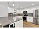 Modern kitchen with stainless steel appliances, granite countertops, and stylish backsplash at 3237 Thurston Dr, Indianapolis, IN 46224
