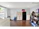 Laundry room features a washer, dryer, and ample storage space at 356 Daugherty St, Columbus, IN 47201