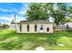 Detached outbuilding set in a lush green yard with clear blue skies at 356 Daugherty St, Columbus, IN 47201