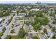 High angle view of neighborhood with the subject home and the Kansas City skyline in the distance at 418 Harlan St, Indianapolis, IN 46201