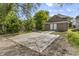 Spacious backyard featuring a concrete slab, perfect for parking or outdoor activities at 418 Harlan St, Indianapolis, IN 46201