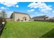 Large backyard is fully fenced in and has a level lawn at 5517 Jona Way, Bargersville, IN 46106