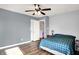Second bedroom boasts hardwood floors and natural light at 5517 Jona Way, Bargersville, IN 46106