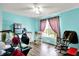 This bedroom features hardwood floors and bright natural light at 5517 Jona Way, Bargersville, IN 46106