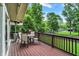 Relax on this wooden deck, equipped with a patio heater, perfect for outdoor enjoyment and entertaining guests at 6605 Grosvenor Pl, Indianapolis, IN 46220