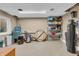 Unfinished basement space with a window, water filtration system and ample storage options at 720 Willow Pointe North Dr, Plainfield, IN 46168