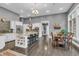 Beautiful open kitchen with a large island, white cabinetry, and stainless steel appliances at 720 Willow Pointe North Dr, Plainfield, IN 46168