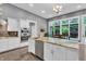 Modern kitchen featuring stainless steel appliances, a large island, and bright natural light at 720 Willow Pointe North Dr, Plainfield, IN 46168