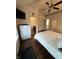 Bedroom layout, featuring a connected bathroom and walk-in closet at 9535 Longwell Dr, Indianapolis, IN 46240