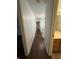 Hallway with wood floors at 9535 Longwell Dr, Indianapolis, IN 46240