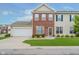 Charming two-story home featuring a brick facade, attached garage, and well-manicured front lawn at 9689 Wild Iris Dr, Noblesville, IN 46060